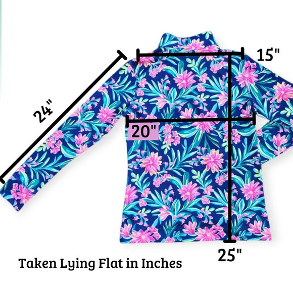 Stella Parker Women Shirt Blue Mock Neck Sun Swim UPF50 Long Sleeve Size Small - Picture 9 of 10